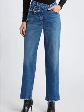 Women's Good American Good 90S Double Button Crossover Jean